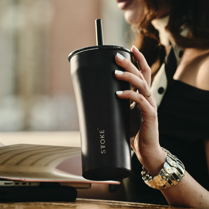 Luxe Black | 20oz Leakproof Straw Cup